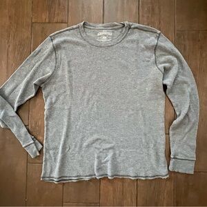 Aeropostale Gray Thermal Waffle Knit Long Sleeved Shirt Men's size XL